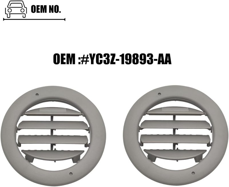 LXROAR01 2PCS Roof Headliner AC Heater Air Vents Gray Compatible with Ford Transit 2015 to 2025 Year, Roof Air AC Vent for YC3Z-19893-AA - Image 4